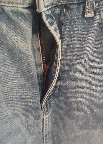 Kadın Gri Kot Mini Etek - Görsel 2