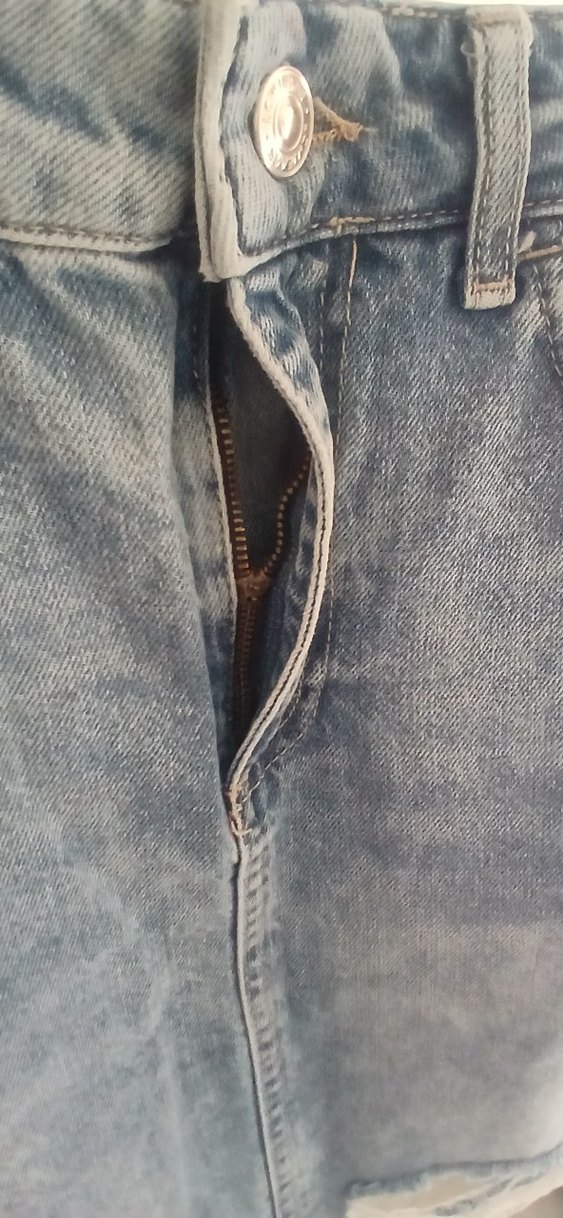 Kadın Gri Kot Mini Etek - Görsel 2