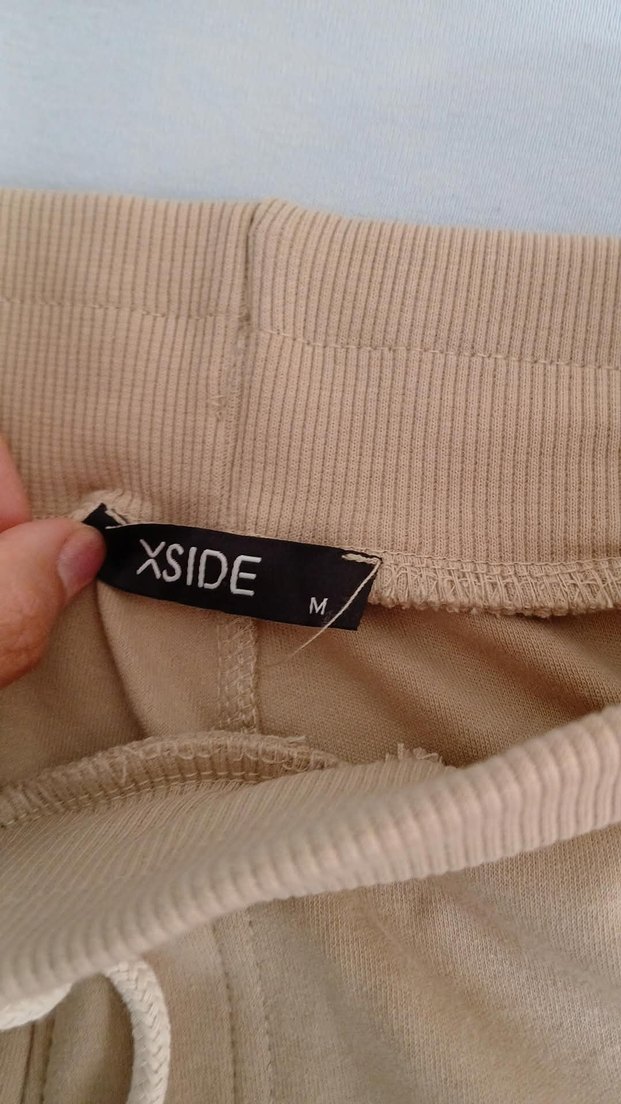 Bej Erkek Süet Salaş Sweatpant - Görsel 2