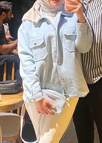 Gri Düğmeli Kadın Midi Boy Ceket - Görsel 3