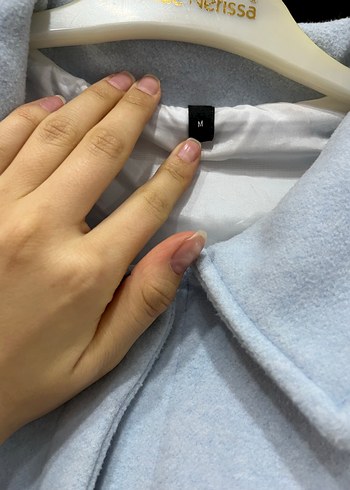 Gri Düğmeli Kadın Midi Boy Ceket - Görsel 2