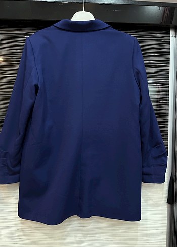 Düğmeli Lacivert Kadın Blazer Ceket - Görsel 2