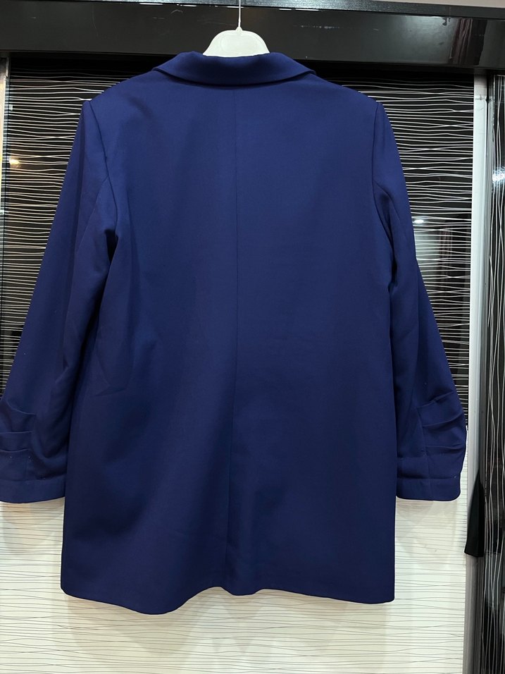 Düğmeli Lacivert Kadın Blazer Ceket - Görsel 2