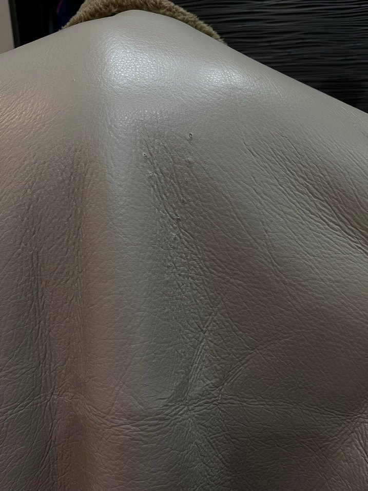 Kürk Detaylı Gri Deri Kolsuz Ceket - Görsel 3