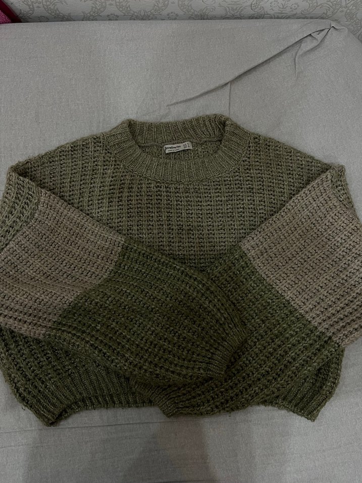 Gri Örgü Kadın Kazak - Görsel 2