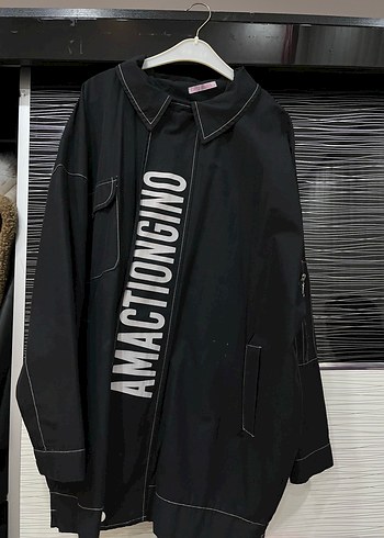 Siyah Düğmeli Salaş Kadın Ceket - Görsel 3