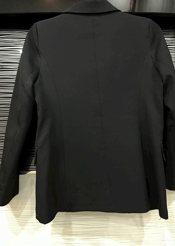 Kadın Siyah Klasik Blazer Ceket - Görsel 2