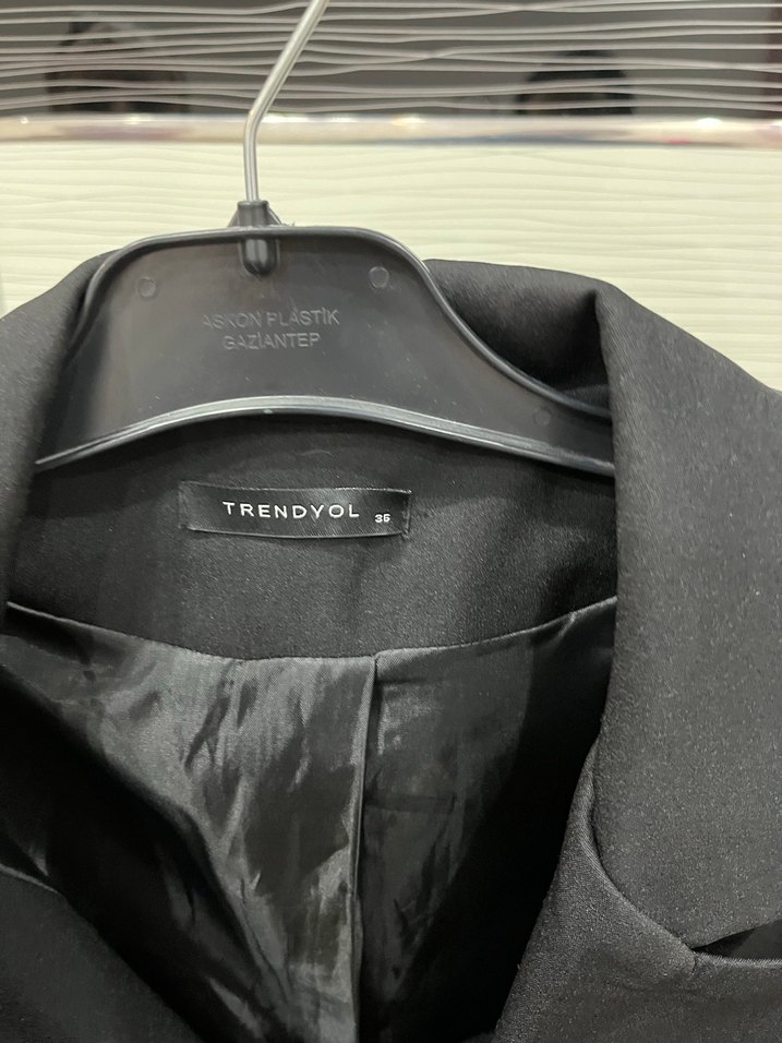 Kadın Siyah Klasik Blazer Ceket - Görsel 3