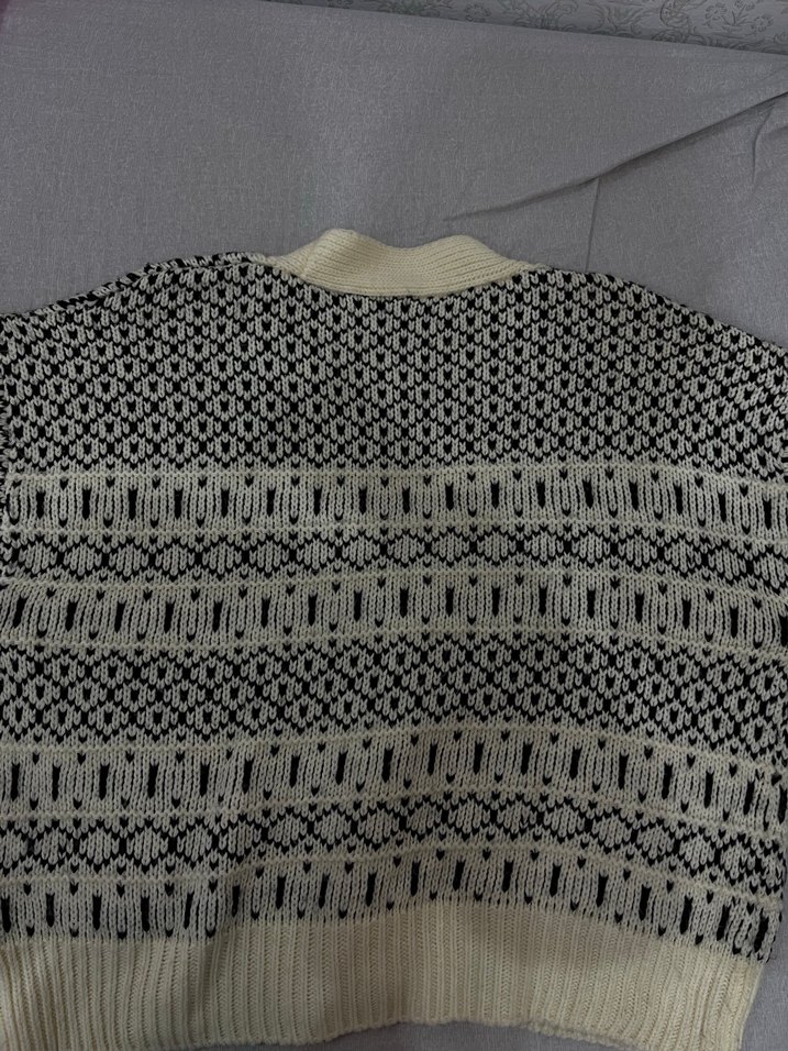 Bohem Tarz Gri Örgü Kadın Hırka - Görsel 2