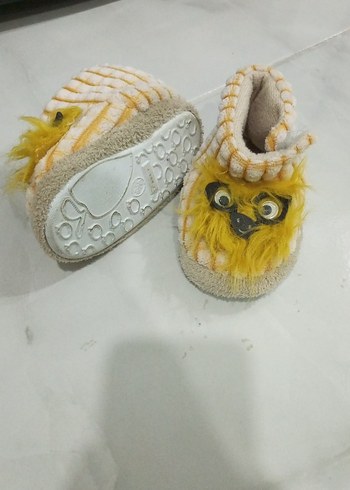 Kız Çocuk Sarı Bohem Örgü Sıcak Terlik - Görsel 3