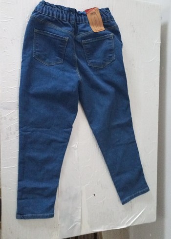 Çocuk Mavi Normal Boy Kemerli Denim Pantolon - Görsel 2