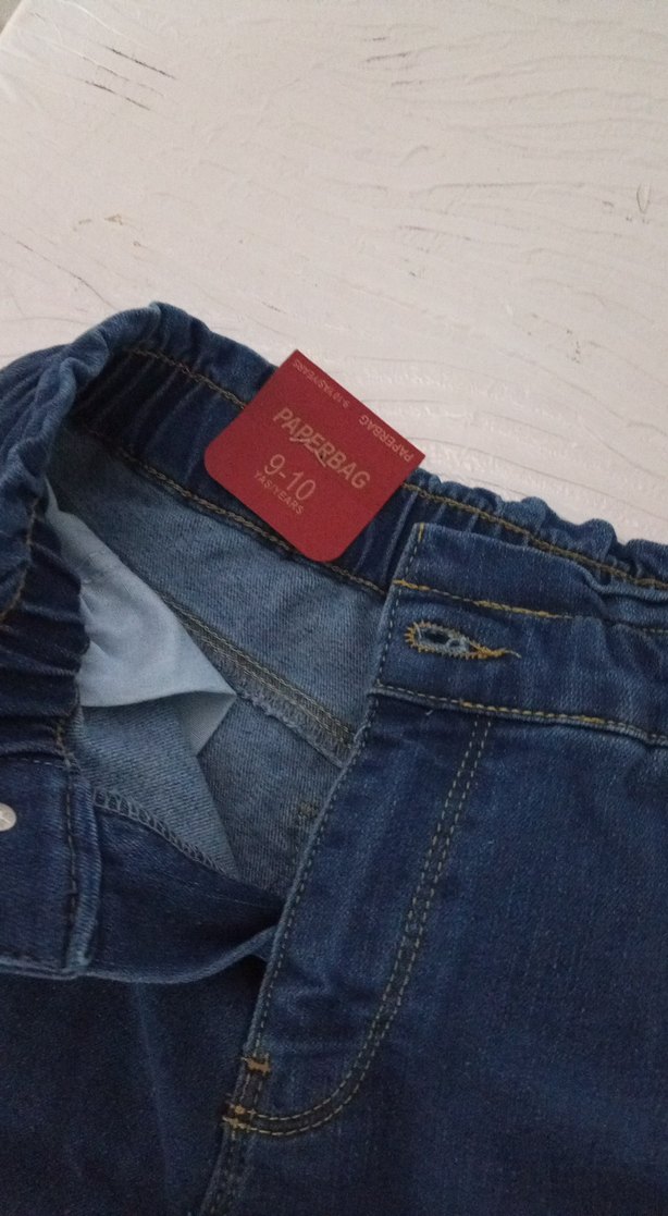 Çocuk Mavi Normal Boy Kemerli Denim Pantolon - Görsel 3