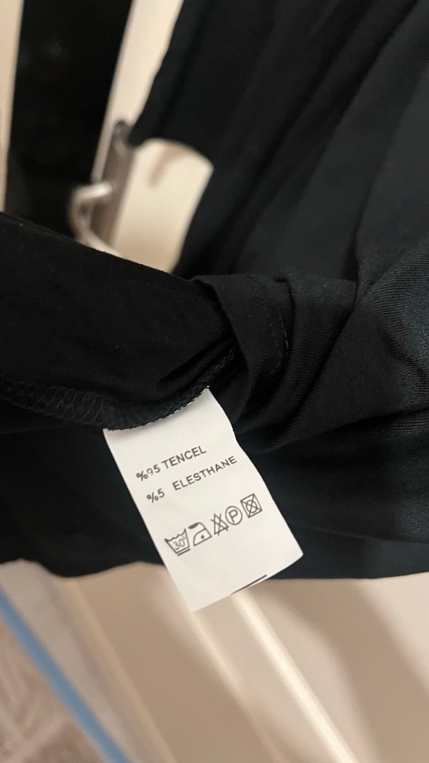 Siyah kadın çiçekli pantolon etek - Görsel 4