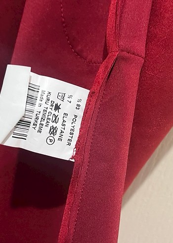 Bordo Süet Uzun Kadın Kaban - Görsel 4