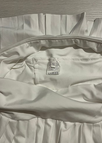 Beyaz Pileli Mini Etek - Görsel 3