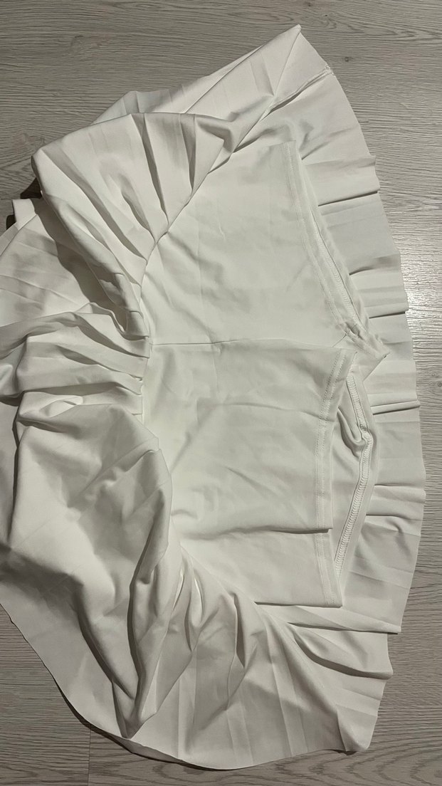 Beyaz Pileli Mini Etek - Görsel 2