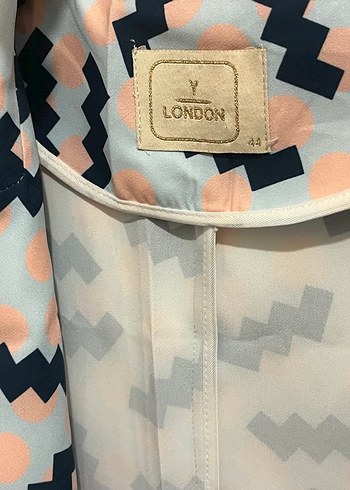 Uzun Kesim Çok Renkli Bağlamalı Kadın ince ceket - Görsel 2