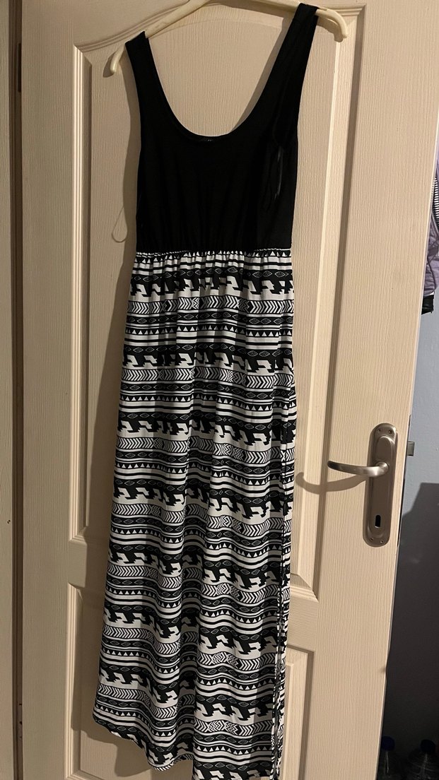 Siyah Uzun Bohem Tarzı Büstiyer - Görsel 2