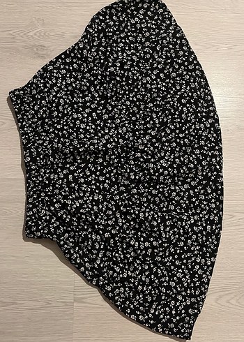 Düğmeli Siyah Çiçekli Hamile Bluzu - Görsel 3