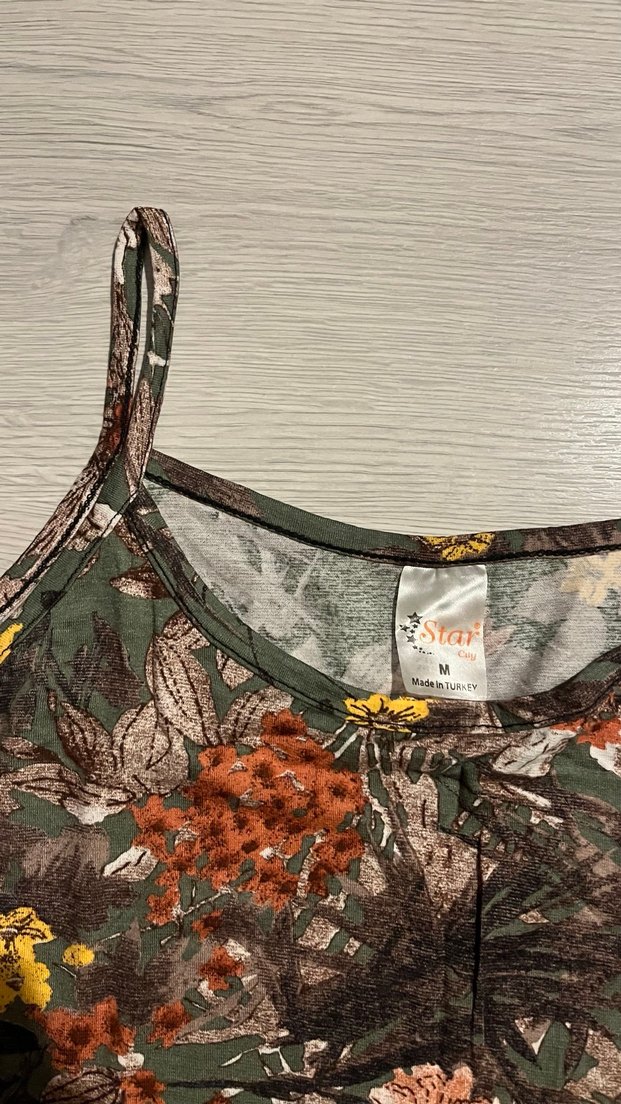 Bohem Midi Kadın elbise, Kısa Kollu, Fermuarlı - Görsel 2