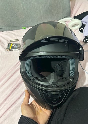 Siyah LS2 Biker Kask - Görsel 2