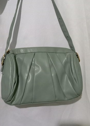 Adl(Adil ışık)Mint yeşili pilesi Detaylı Şık Omuz çantası- - Görsel 2