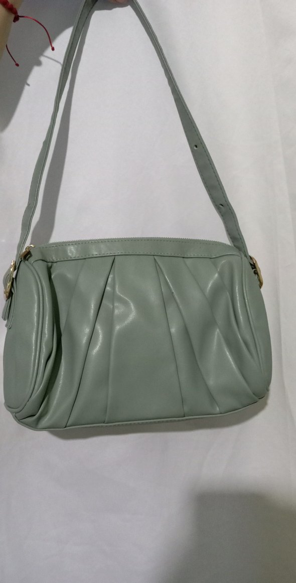 Adl(Adil ışık)Mint yeşili pilesi Detaylı Şık Omuz çantası- - Görsel 2