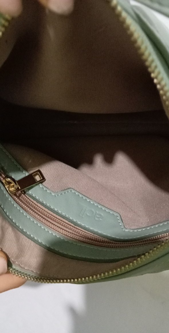 Adl(Adil ışık)Mint yeşili pilesi Detaylı Şık Omuz çantası- - Görsel 3