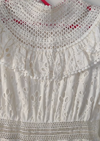 Sagaza Kadın Poppy Mini Elbise Beyaz - Görsel 7