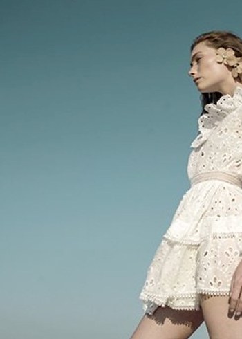 Sagaza Kadın Poppy Mini Elbise Beyaz - Görsel 2