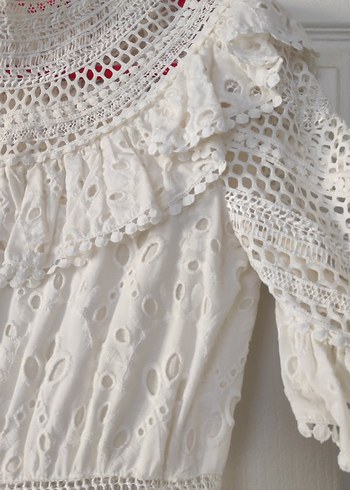 Sagaza Kadın Poppy Mini Elbise Beyaz - Görsel 6