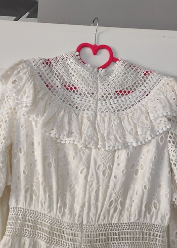 Sagaza Kadın Poppy Mini Elbise Beyaz - Görsel 8