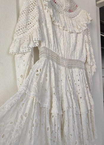 Sagaza Kadın Poppy Mini Elbise Beyaz - Görsel 10