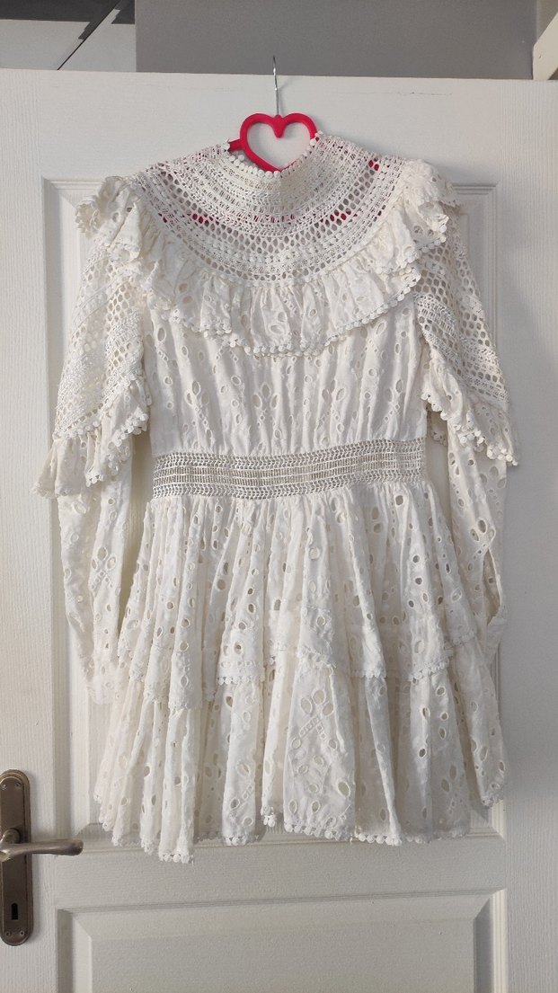 Sagaza Kadın Poppy Mini Elbise Beyaz - Görsel 3