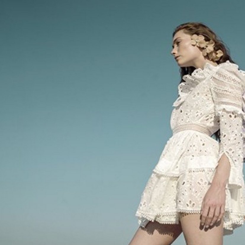 Sagaza Kadın Poppy Mini Elbise Beyaz - Görsel 2