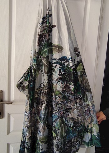 Koton Yeşil Saten Akıcı Elbise 34/XS - Görsel 7