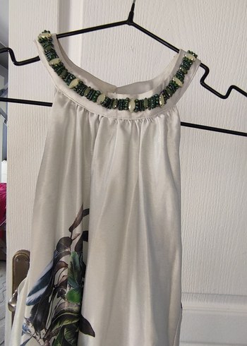 Koton Yeşil Saten Akıcı Elbise 34/XS - Görsel 5