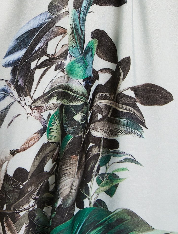 Koton Yeşil Saten Akıcı Elbise 34/XS - Görsel 3