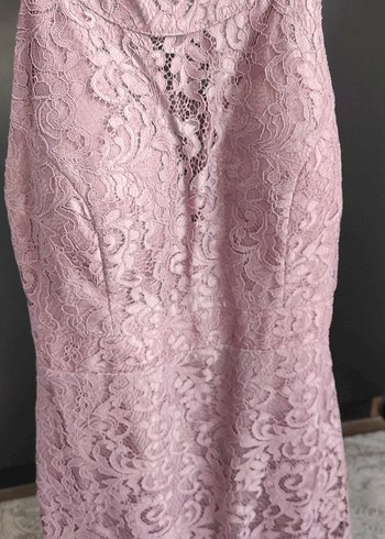 Gül Kurusu  Dantel İşlemeli Elbise L Beden - Görsel 3