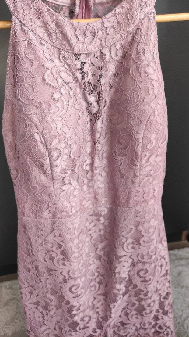 Gül Kurusu  Dantel İşlemeli Elbise L Beden - Görsel 3