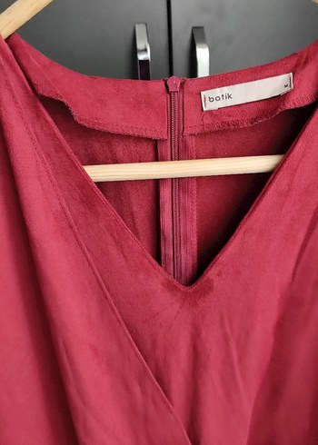 Süet Görünümlü Bağlamalı Şort Tulum M - Görsel 7