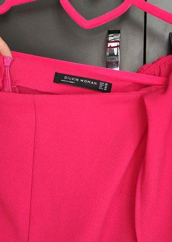 DİLVİN NAR ÇİÇEĞİ MİNİ VOLANLI ELBİSE - Görsel 7