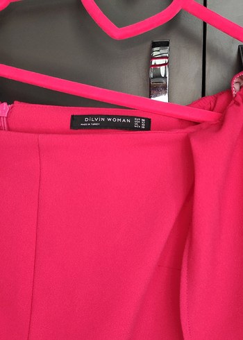 DİLVİN NAR ÇİÇEĞİ MİNİ VOLANLI ELBİSE - Görsel 2