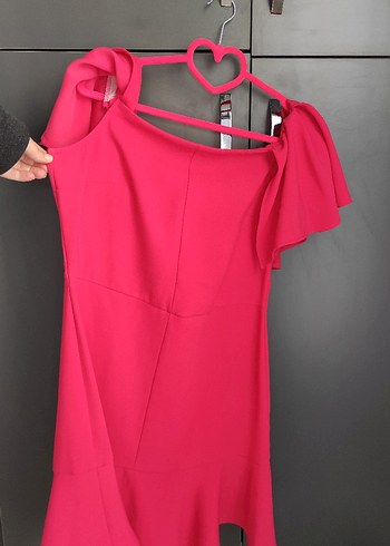 DİLVİN NAR ÇİÇEĞİ MİNİ VOLANLI ELBİSE - Görsel 3