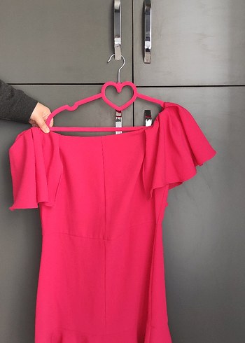 DİLVİN NAR ÇİÇEĞİ MİNİ VOLANLI ELBİSE - Görsel 4