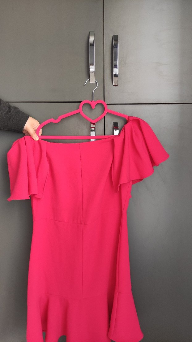 DİLVİN NAR ÇİÇEĞİ MİNİ VOLANLI ELBİSE - Görsel 4