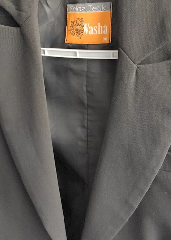 Düğmeli Siyah Kadın Blazer Ceket - Görsel 4