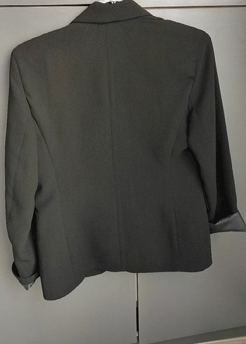 Düğmeli Siyah Kadın Blazer Ceket - Görsel 2