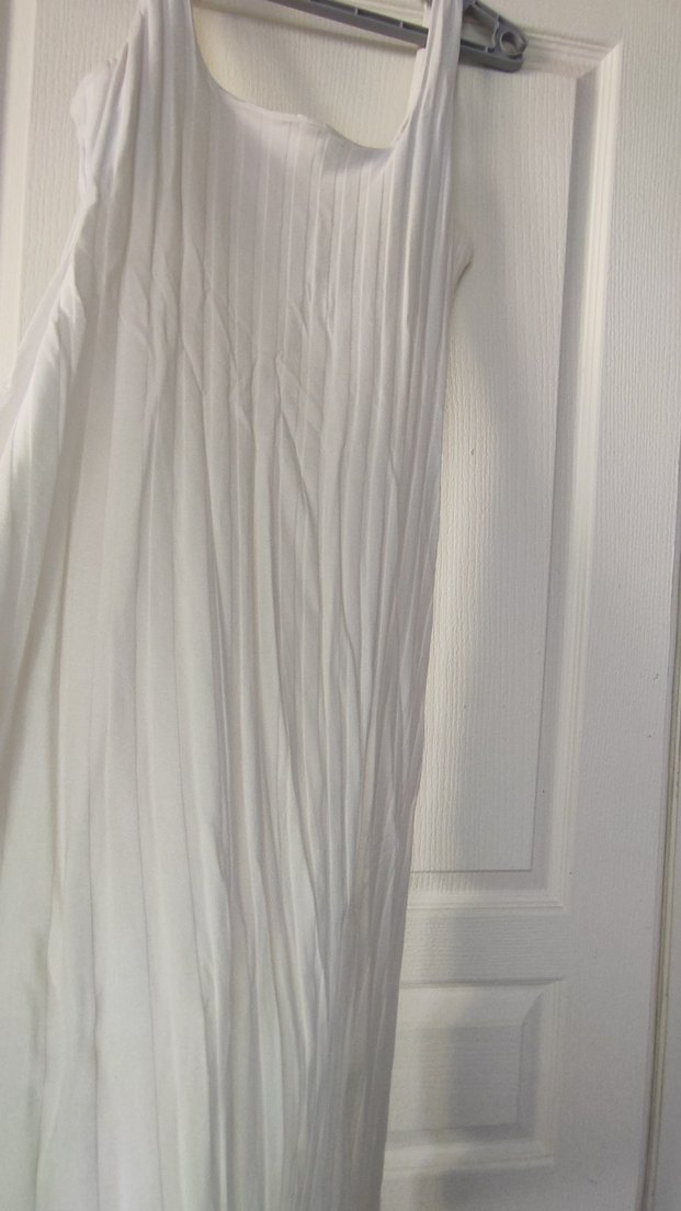 Zara Beyaz Elbise S Beden Kare Yaka - Görsel 4