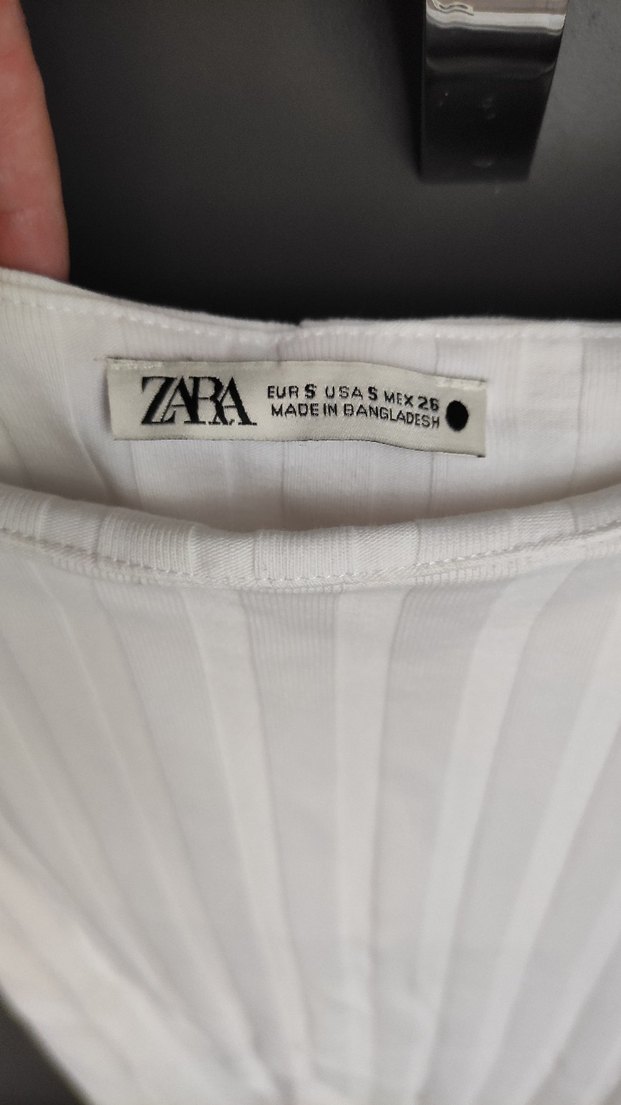 Zara Beyaz Elbise S Beden Kare Yaka - Görsel 2